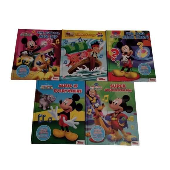 Mickey Mouse Clubhouse Set of 5 Disney Play A Song Books - My First Music Fun - Picture 1 of 13